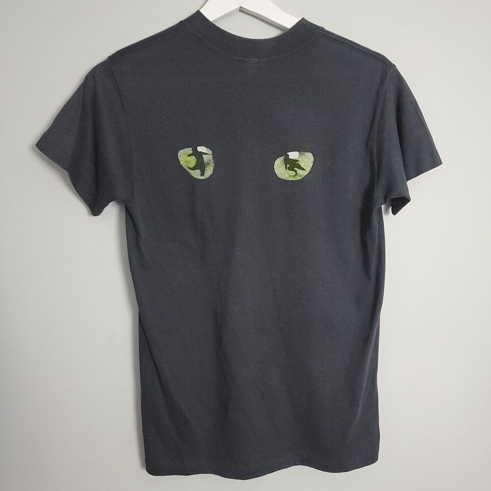 Vintage 80s CATS Broadway Musical Black T-shirt 1981 Cat Eyes MEDIUM - Picture 3 of 4